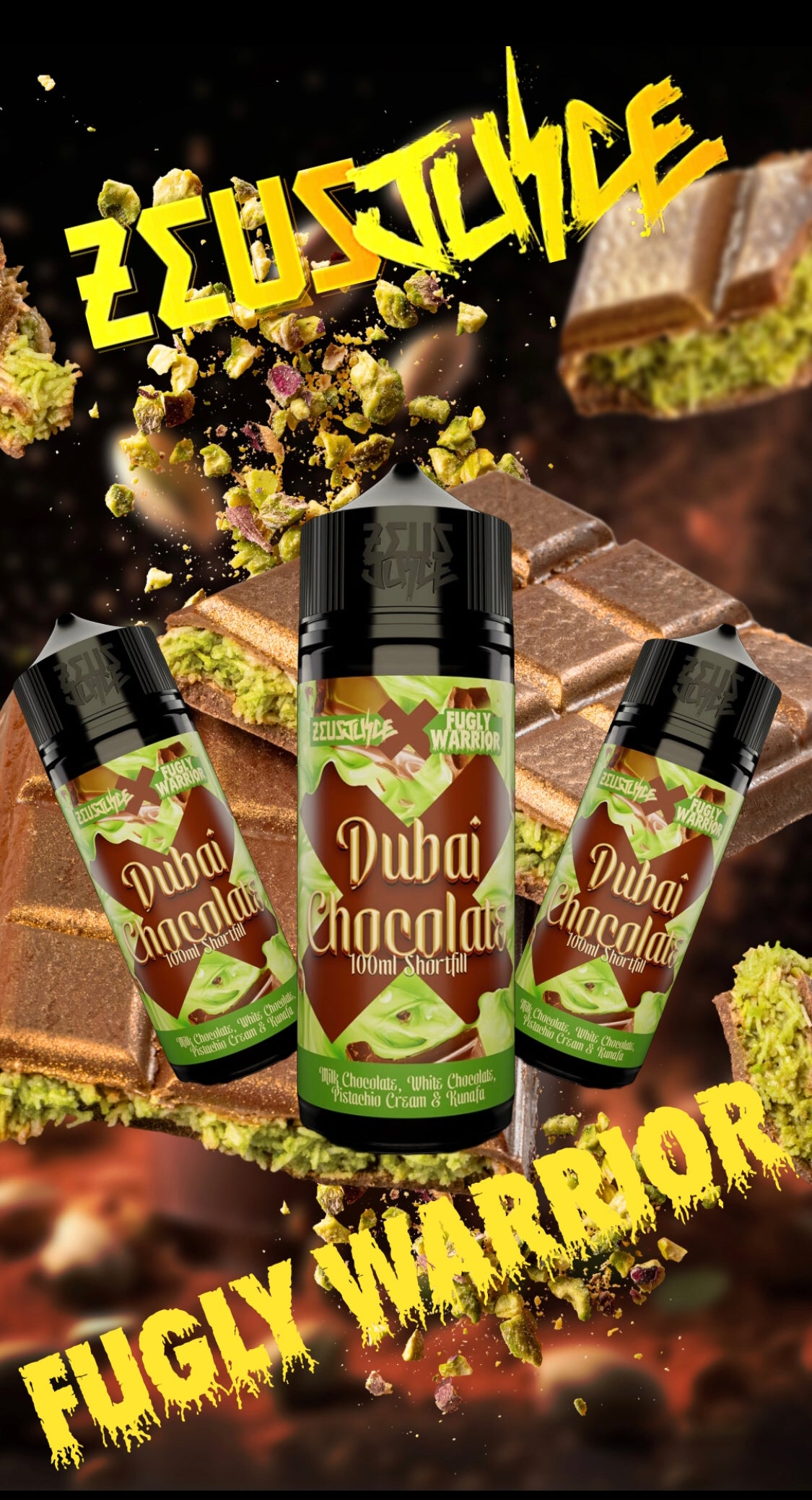 Zeus Juice x Fugly Warrior DUBAI CHOCOLATE - 100ML Shortfills