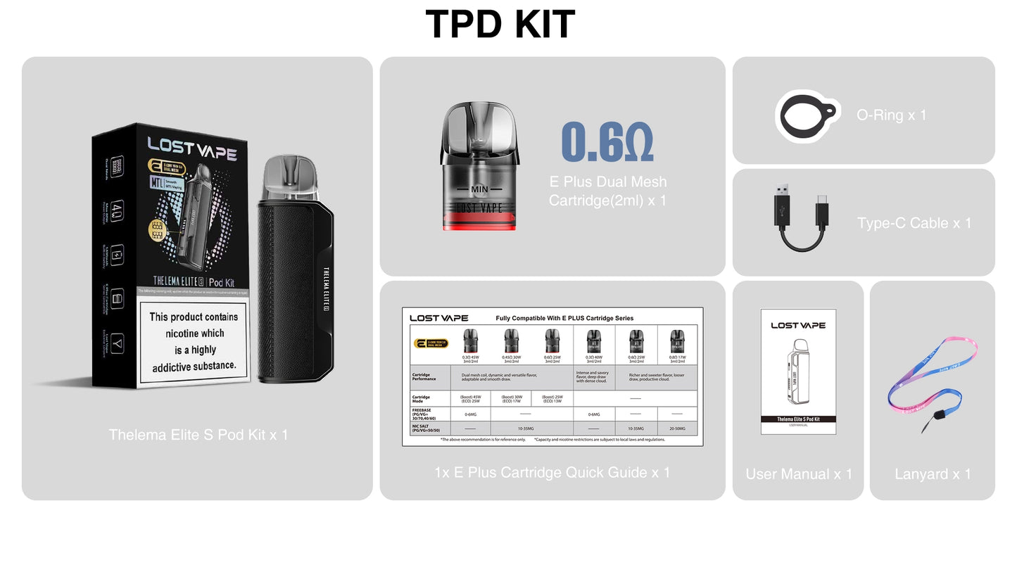 Lost Vape Thelema Elite S Kit - Pod-Systems