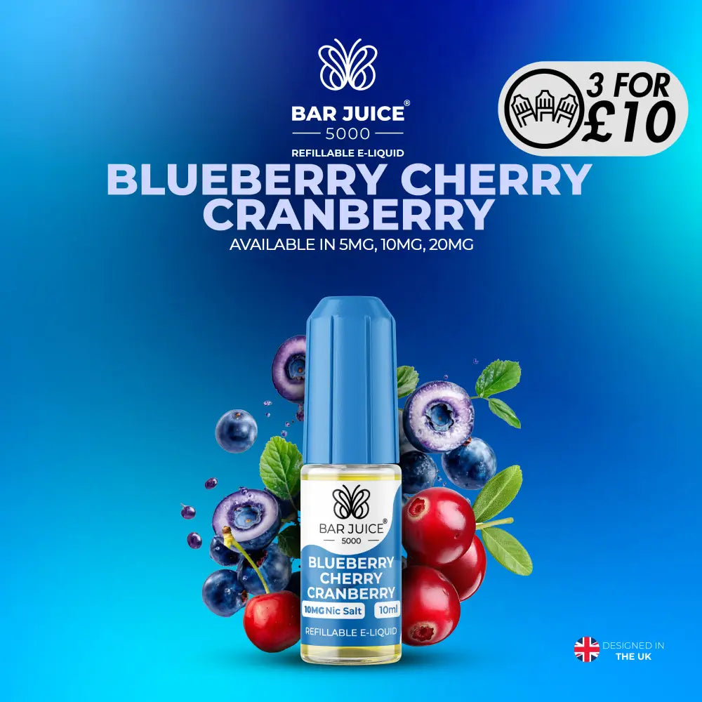 Bar Juice 5000 - 10MG Nic-Salts Blueberry Cherry Cranberry / 10MG Nic-Salts