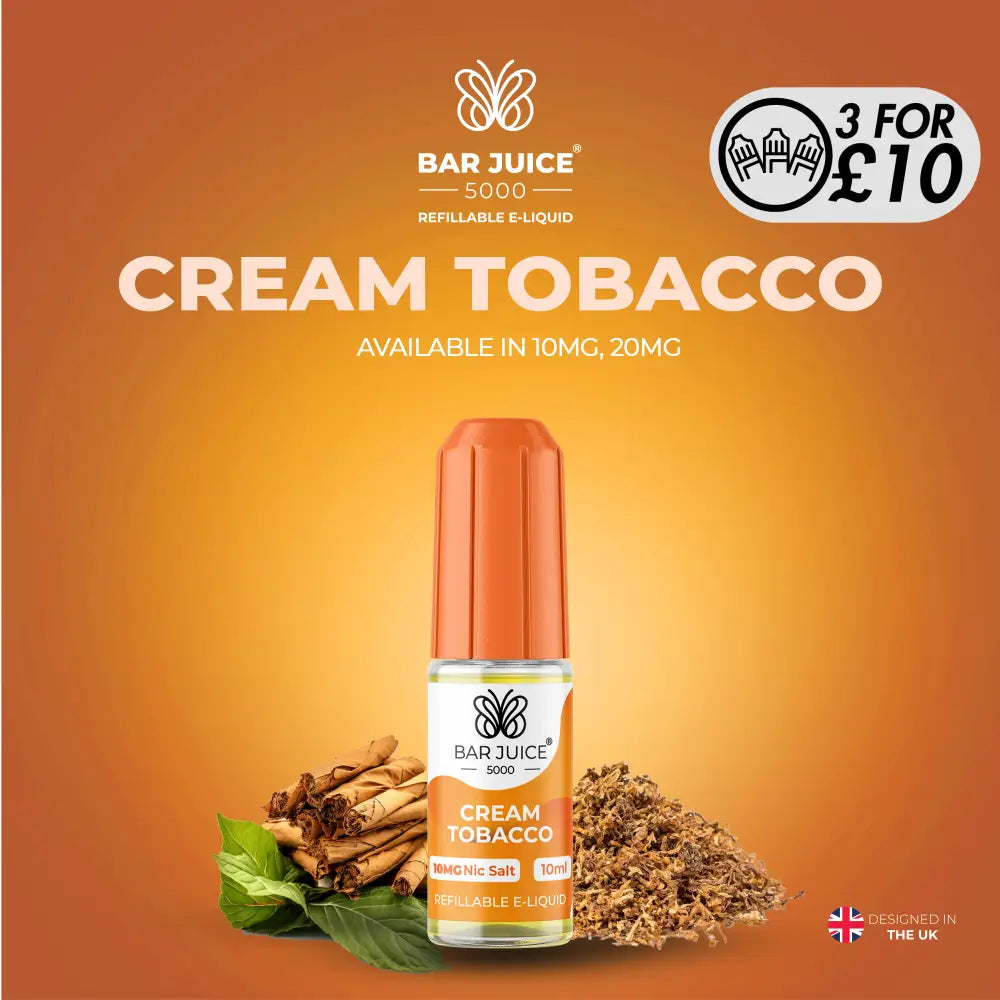 Bar Juice 5000 - 10MG Nic-Salts Cream Tobacco / 10MG Nic-Salts