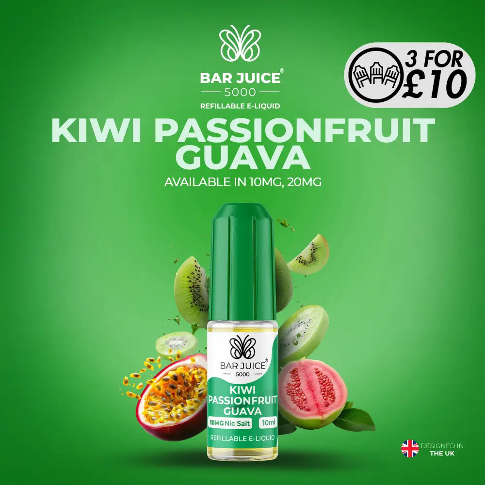 Bar Juice 5000 - 10MG Nic-Salts Kiwi Passionfruit Guava / 10MG Nic-Salts