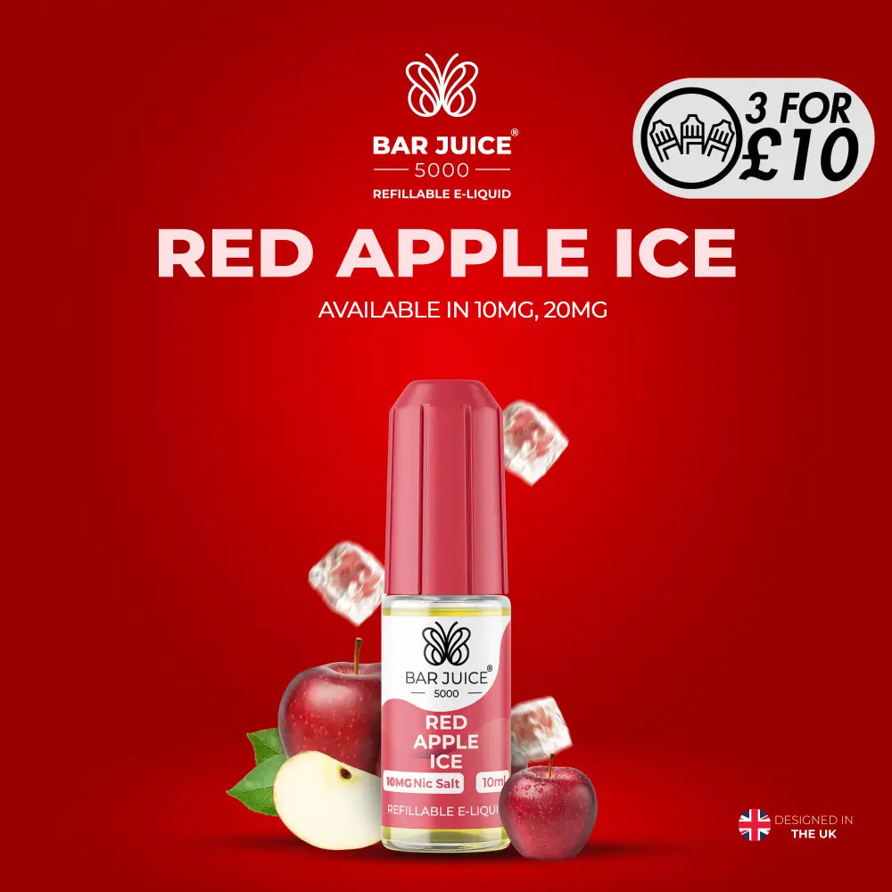 Bar Juice 5000 - 10MG Nic-Salts Red Apple Ice / 10MG Nic-Salts