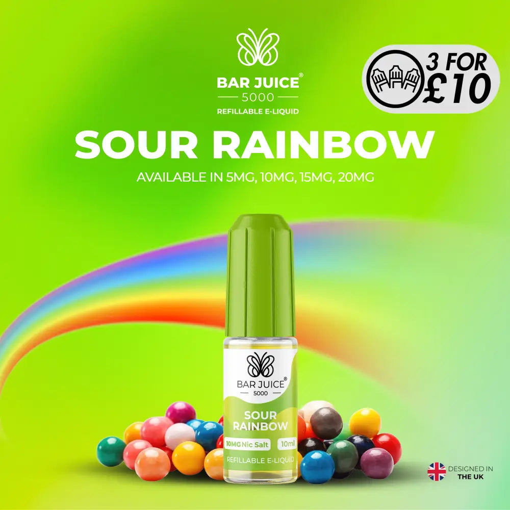 Bar Juice 5000 - 10MG Nic-Salts Sour Rainbow / 10MG Nic-Salts