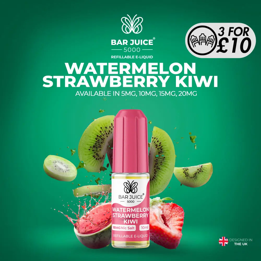 Bar Juice 5000 - 10MG Nic-Salts Watermelon Strawberry Kiwi / 10MG Nic-Salts