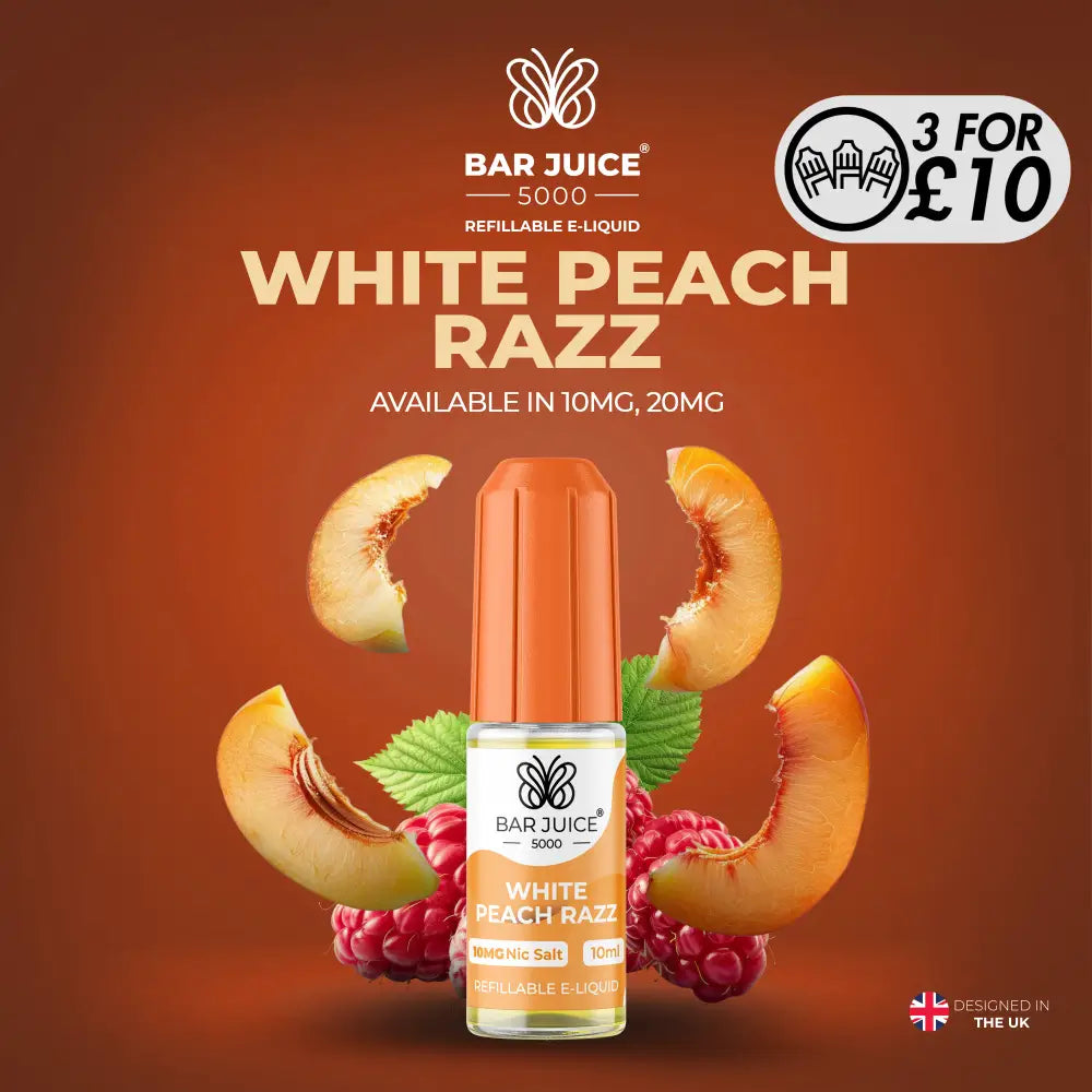 Bar Juice 5000 - 10MG Nic-Salts White Peach Razz / 10MG Nic-Salts