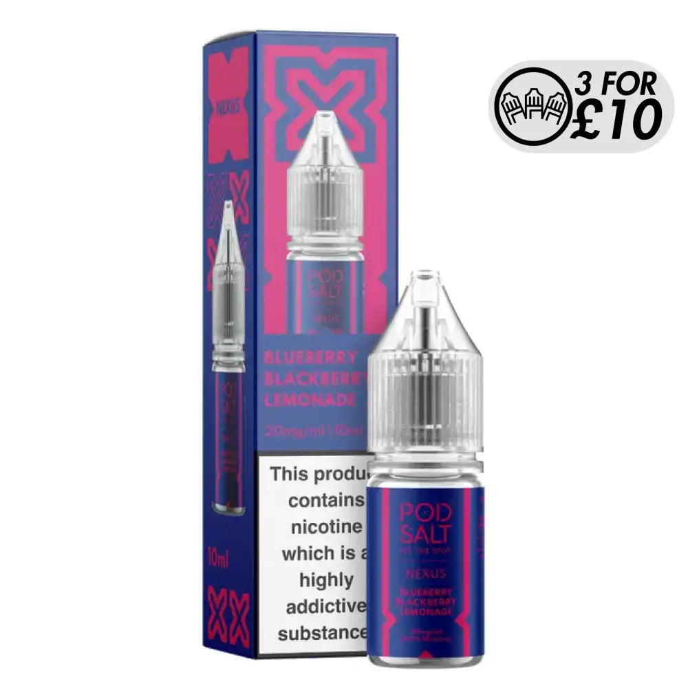NEXUS Pod-Salt - Nic-Salts Blueberry Blackberry Lemonade / 10MG Nic-Salts