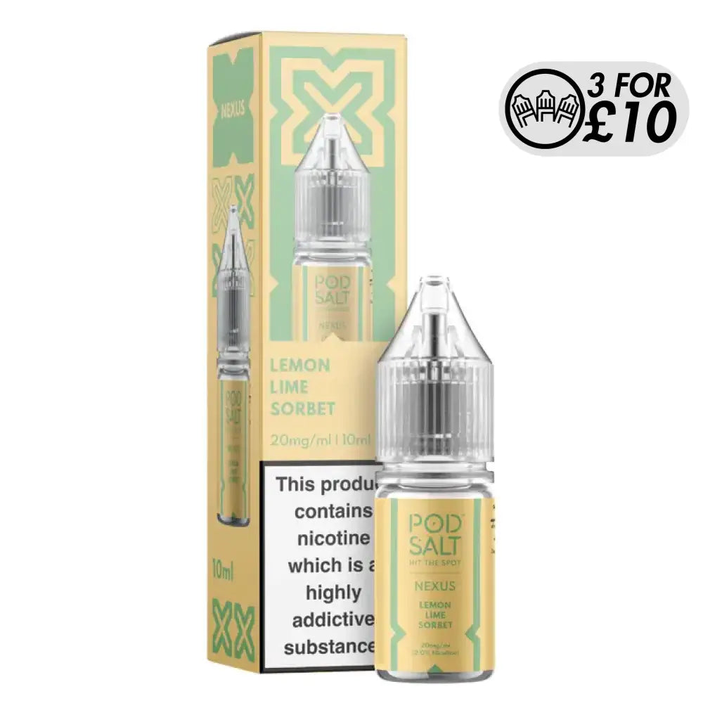 NEXUS Pod-Salt - Nic-Salts Lemon Lime Sorbet / 10MG Nic-Salts