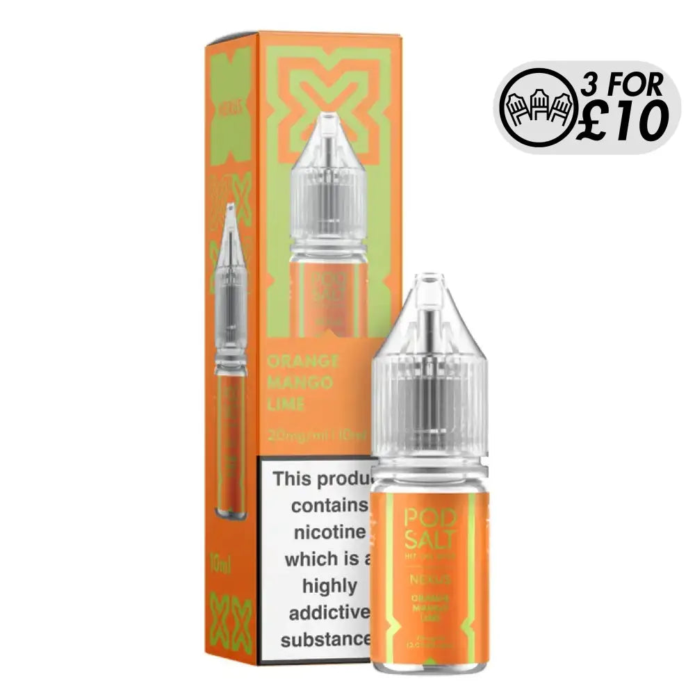 NEXUS Pod-Salt - Nic-Salts Orange Mango Lime / 10MG Nic-Salts