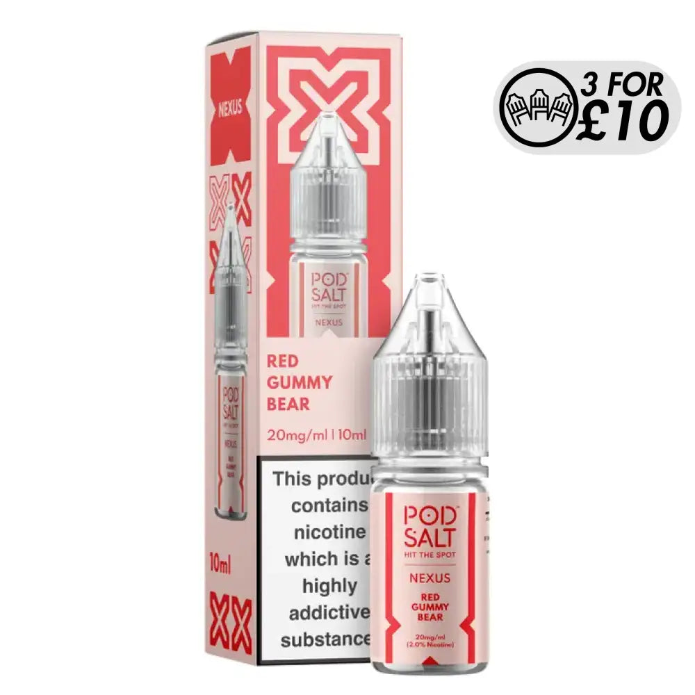 NEXUS Pod-Salt - Nic-Salts Red Gummy Bear / 10MG Nic-Salts