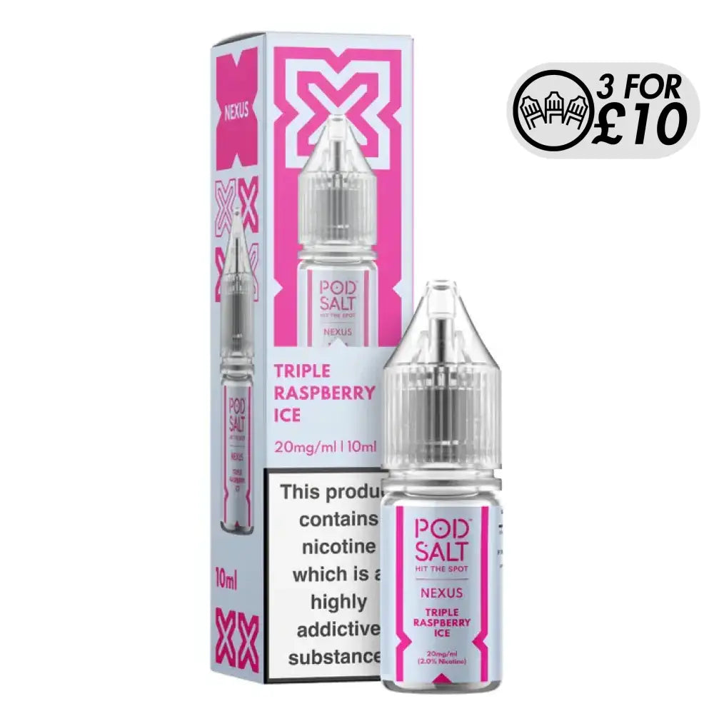 NEXUS Pod-Salt - Nic-Salts Triple Raspberry Ice / 10MG Nic-Salts