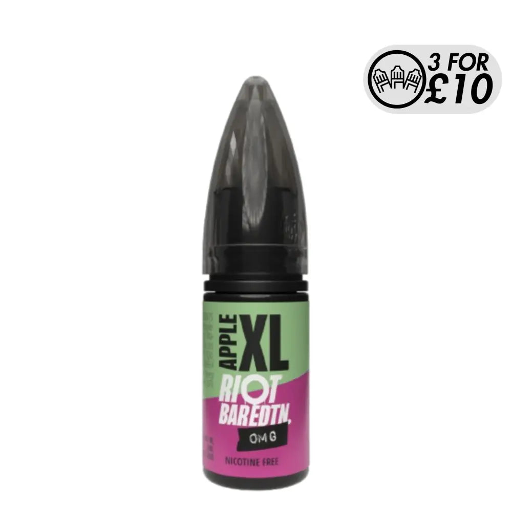 Riot BAR EDTN 0MG E-Liquid - Nicotine-Free E-Liquids Apple XL Freebase 10MLs