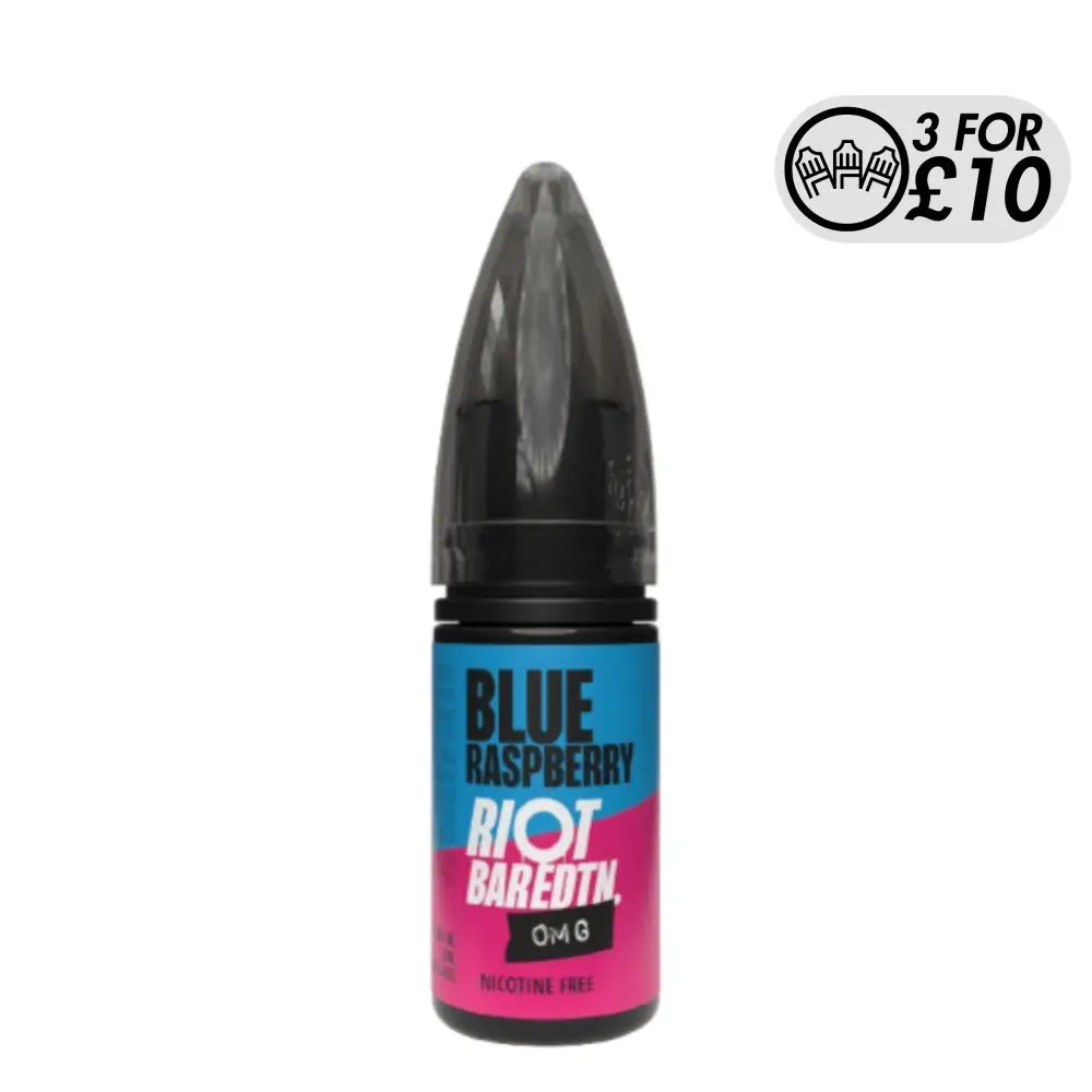 Riot BAR EDTN 0MG E-Liquid - Nicotine-Free E-Liquids Blueberry Raspberry Freebase 10MLs