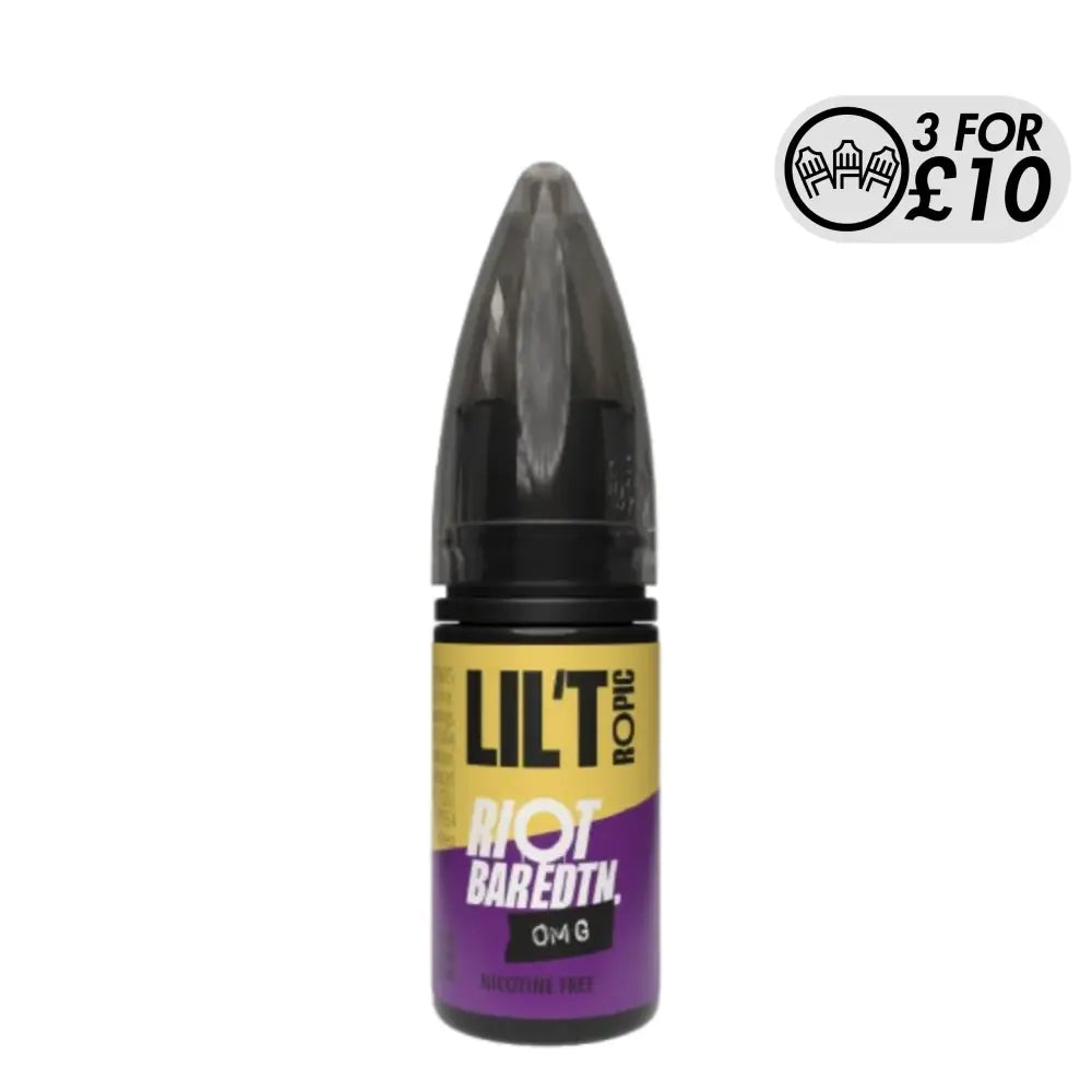 Riot BAR EDTN 0MG E-Liquid - Nicotine-Free E-Liquids Lil’ Tropic Freebase 10MLs