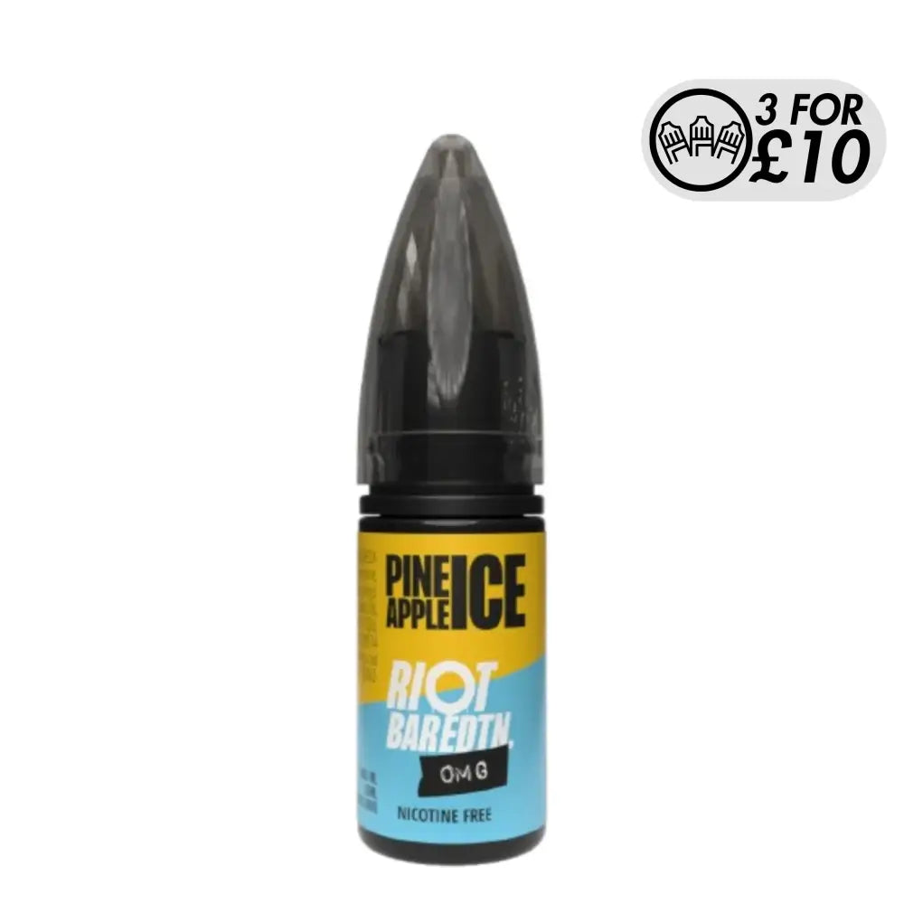 Riot BAR EDTN 0MG E-Liquid - Nicotine-Free E-Liquids Pineapple Ice Freebase 10MLs