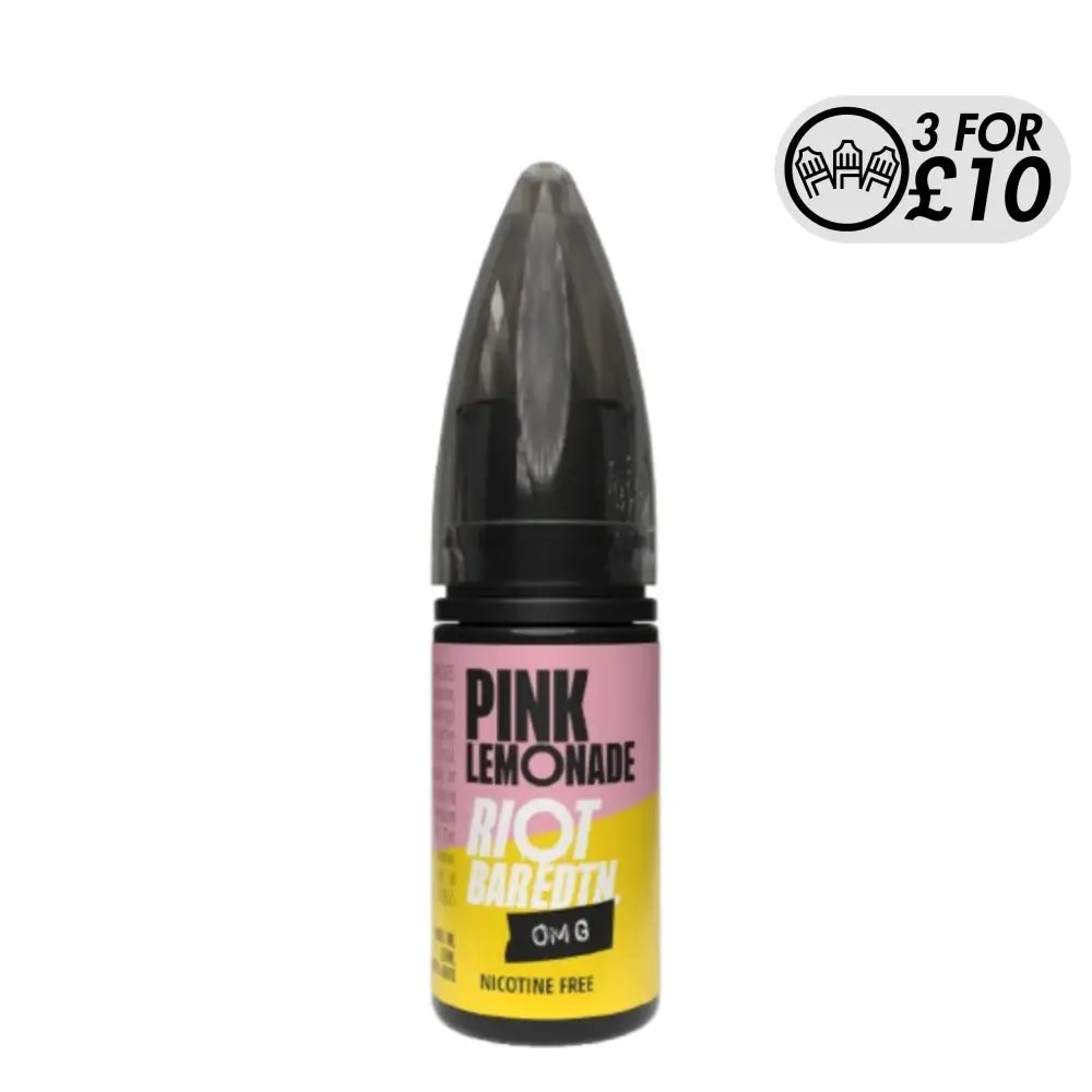 Riot BAR EDTN 0MG E-Liquid - Nicotine-Free E-Liquids Pink Lemonade Freebase 10MLs