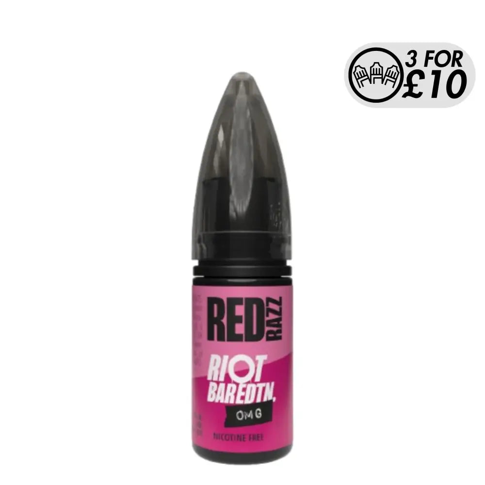 Riot BAR EDTN 0MG E-Liquid - Nicotine-Free E-Liquids Red Razz Freebase 10MLs