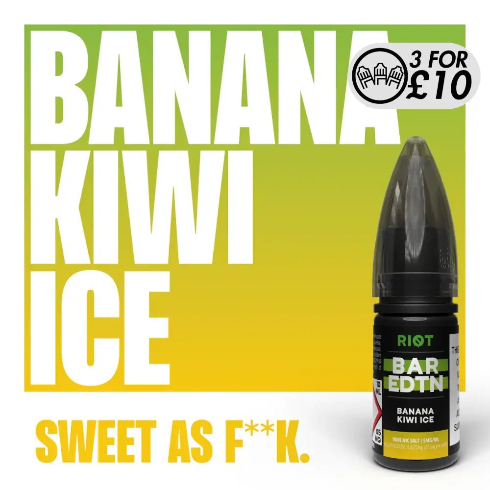 Riot Squad - Bar EDTN Edition - Nic-Salts Banana Kiwi Ice / 5MG Nic-Salts