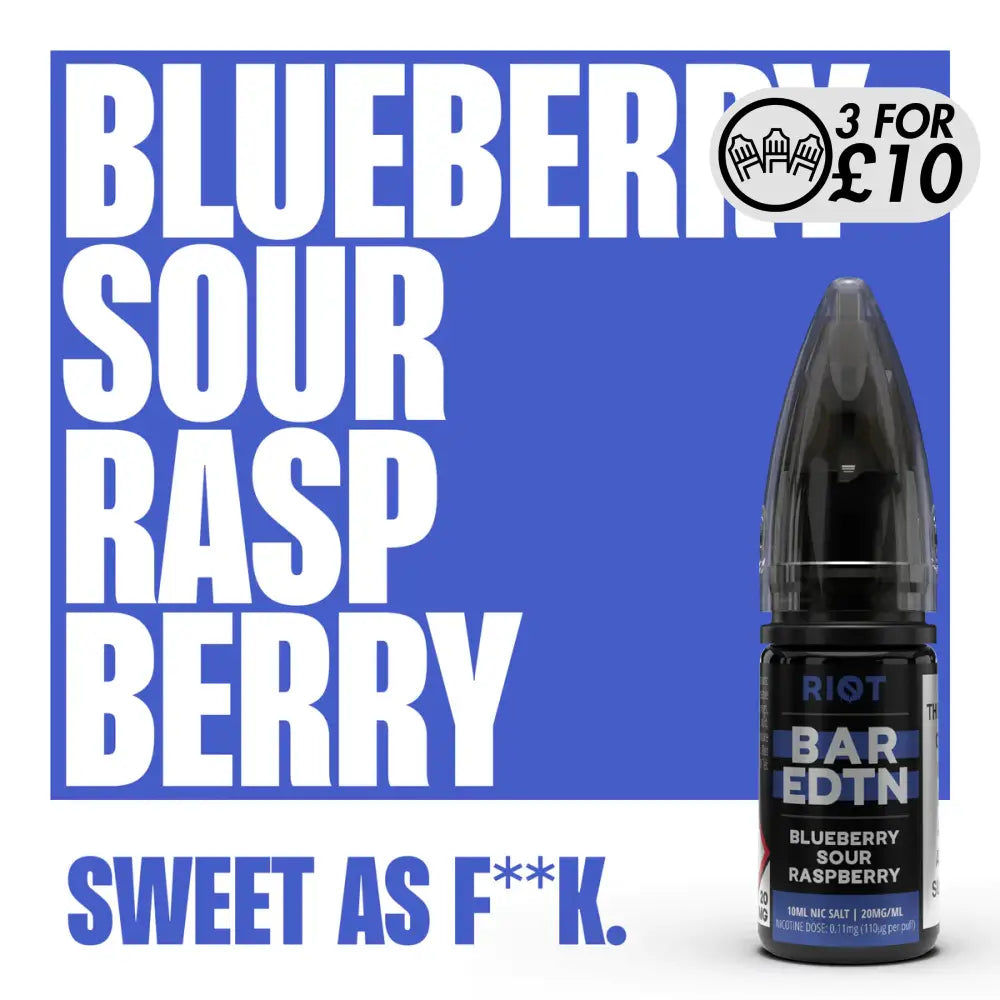 Riot Squad - Bar EDTN Edition - Nic-Salts Blueberry Sour Raspberry / 5MG Nic-Salts