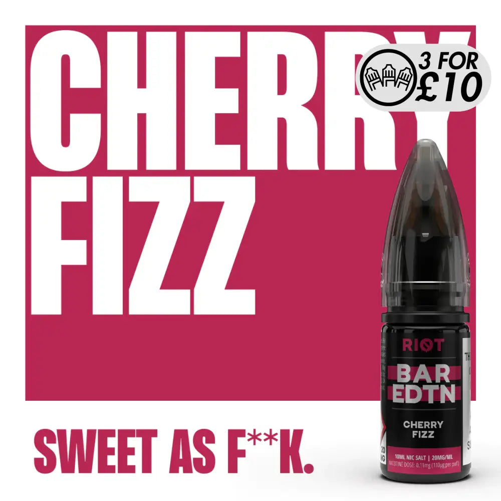 Riot Squad - Bar EDTN Edition - Nic-Salts Cherry Fizz / 5MG Nic-Salts