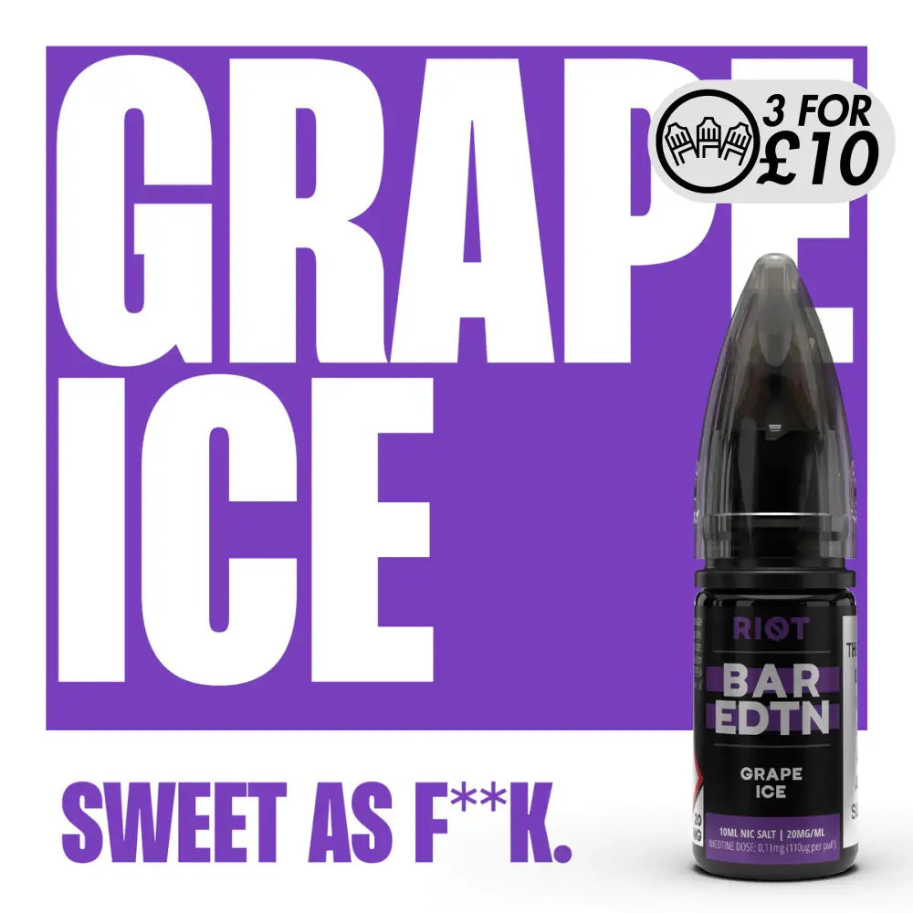 Riot Squad - Bar EDTN Edition - Nic-Salts Grape Ice / 5MG Nic-Salts