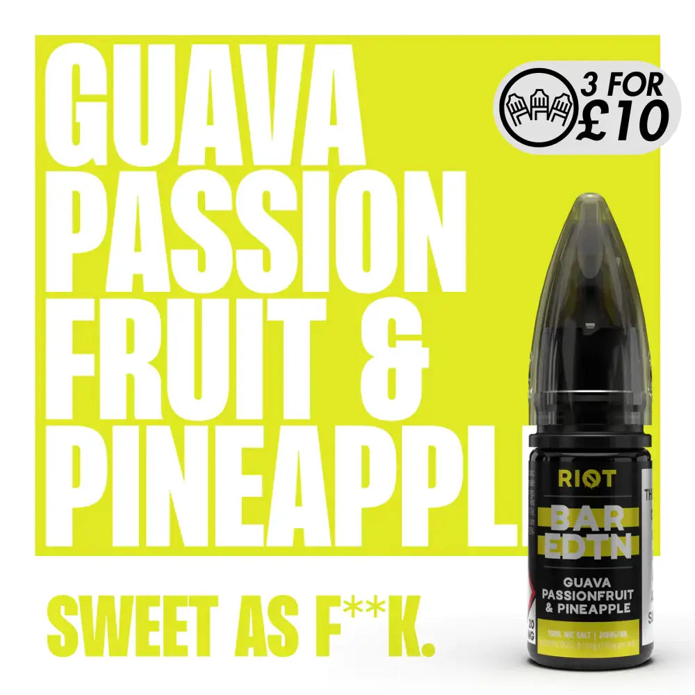 Riot Squad - Bar EDTN Edition - Nic-Salts Guava Passionfruit Pineapple / 5MG Nic-Salts