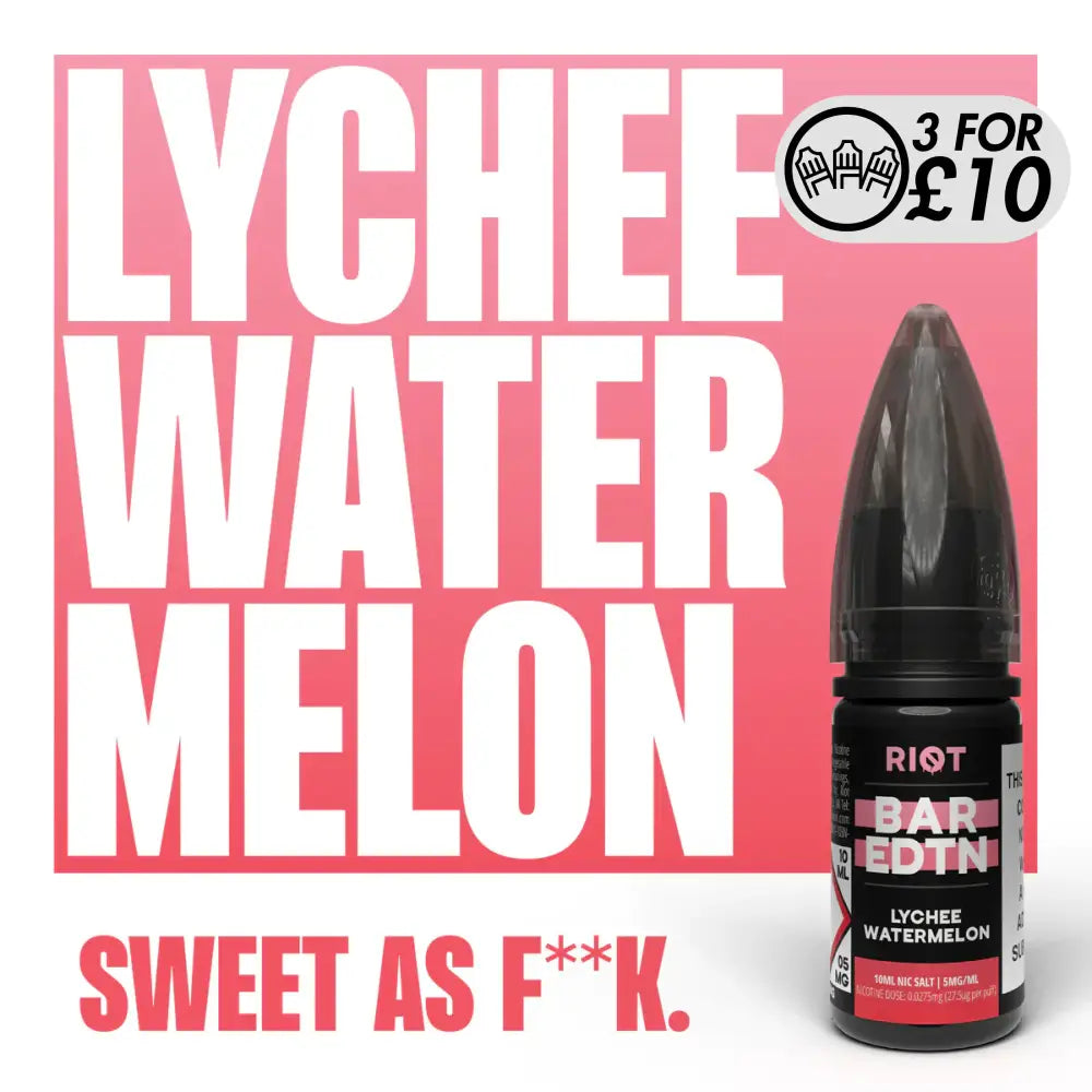 Riot Squad - Bar EDTN Edition - Nic-Salts Lychee Watermelon / 5MG Nic-Salts