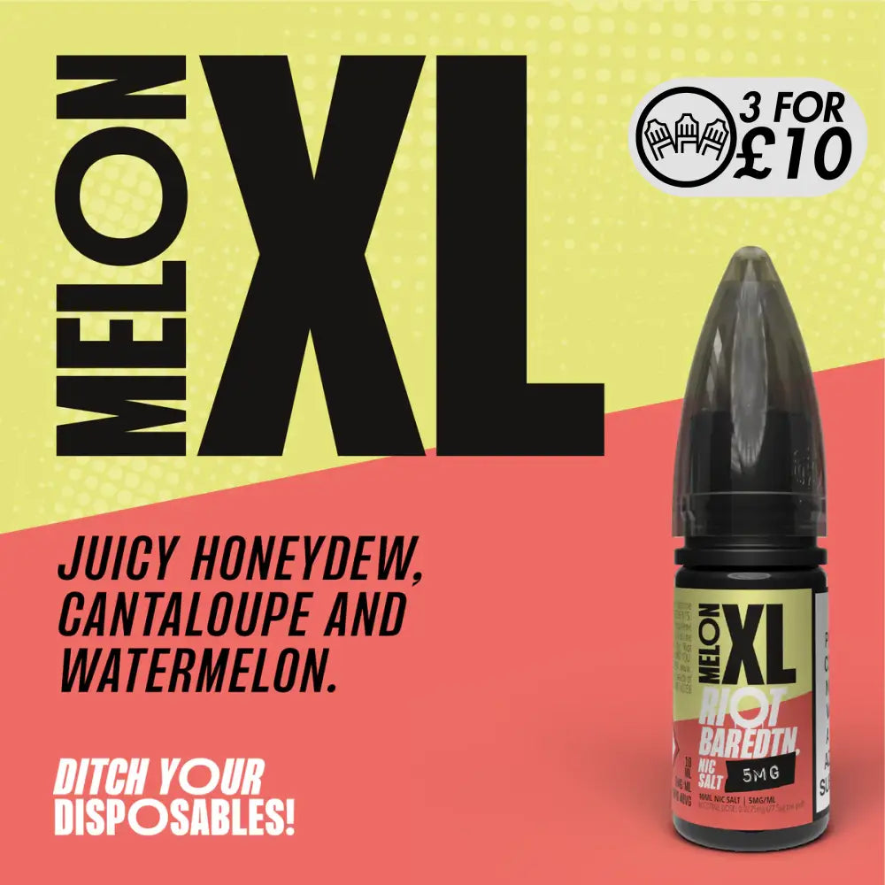 Riot Squad - Bar EDTN Edition - Nic-Salts Melon XL / 5MG Nic-Salts
