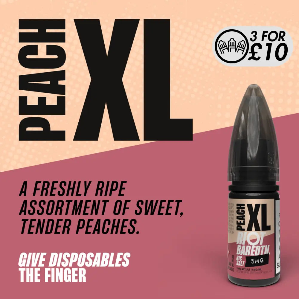 Riot Squad - Bar EDTN Edition - Nic-Salts Peach XL / 5MG Nic-Salts