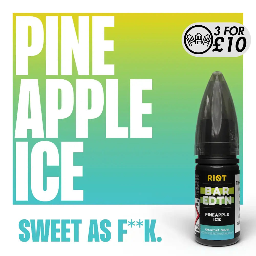 Riot Squad - Bar EDTN Edition - Nic-Salts Pineapple Ice / 5MG Nic-Salts