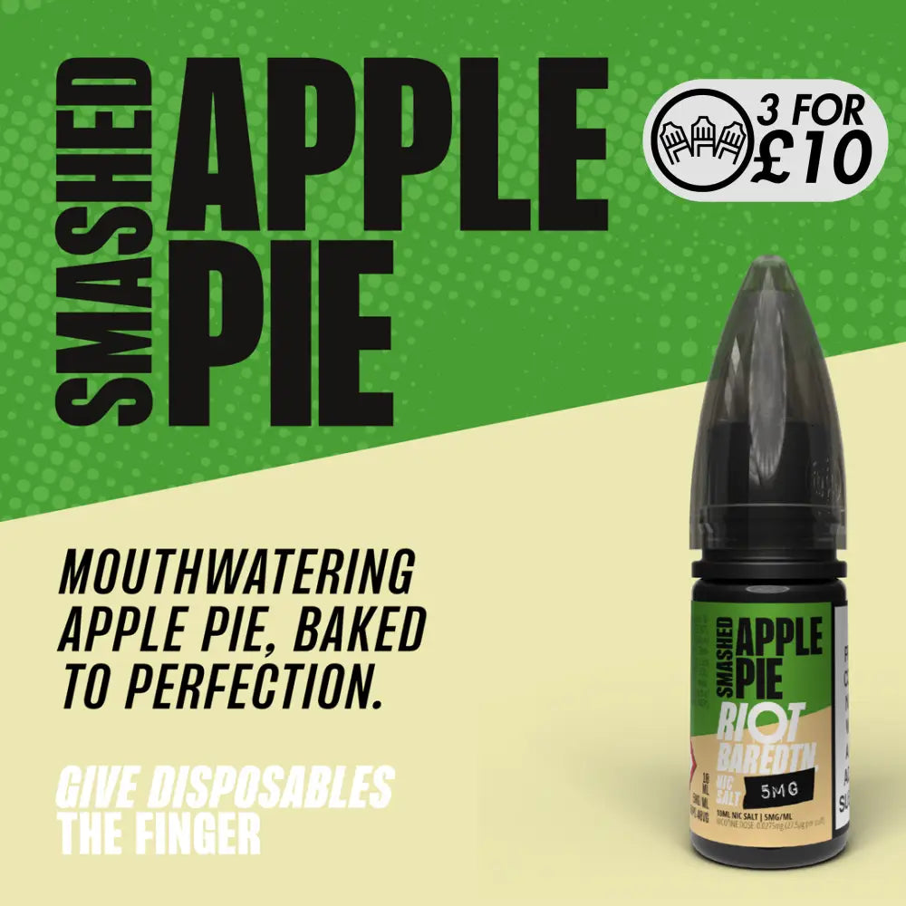 Riot Squad - Bar EDTN Edition - Nic-Salts Smashed Apple Pie / 5MG Nic-Salts