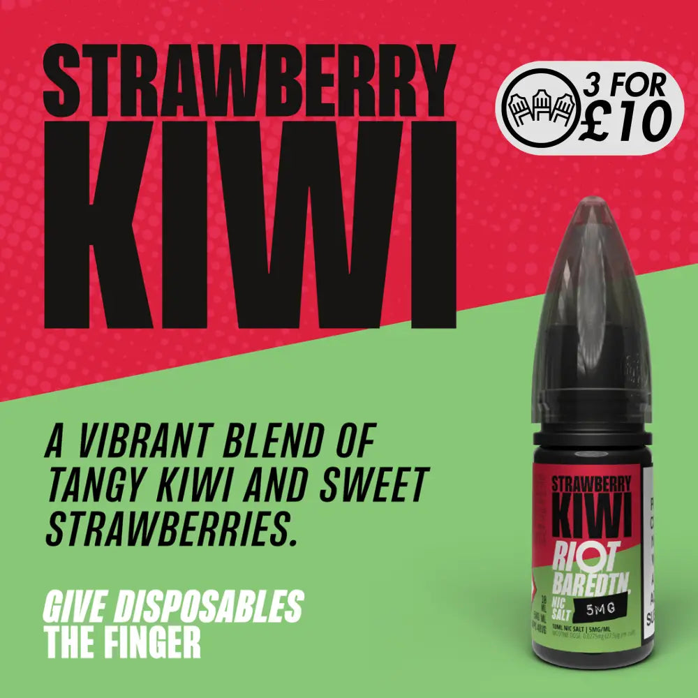 Riot Squad - Bar EDTN Edition - Nic-Salts Strawberry Kiwi / 5MG Nic-Salts
