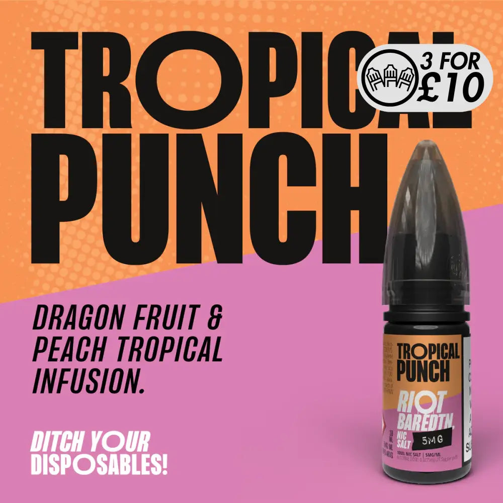 Riot Squad - Bar EDTN Edition - Nic-Salts Tropical Punch / 5MG Nic-Salts