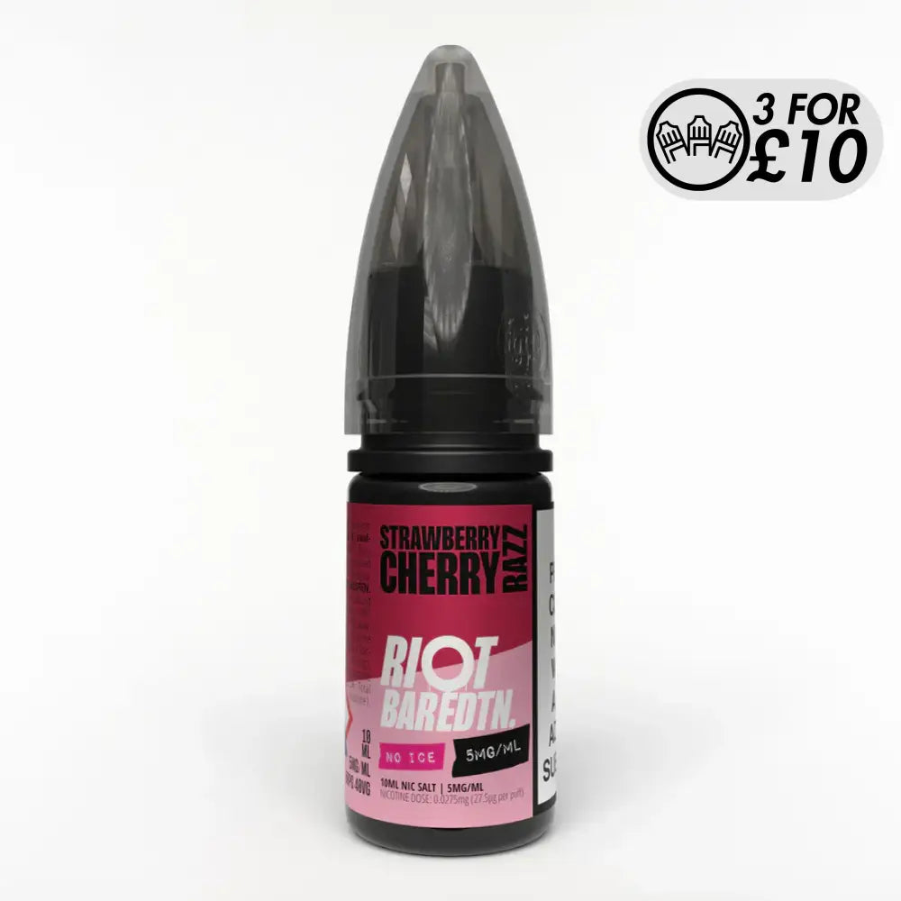 Riot Squad - Bar EDTN Edition NO ICE - Nic-Salts Strawberry Cherry Razz / 5MG Nic-Salts