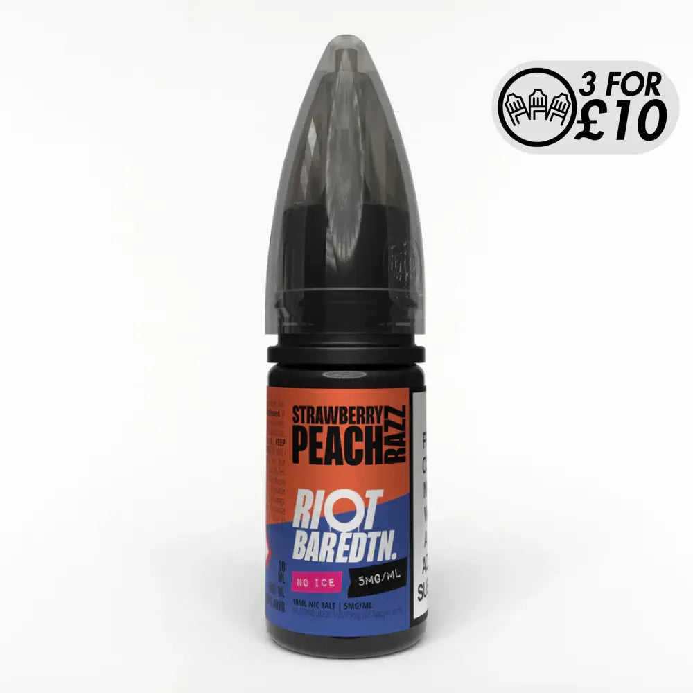 Riot Squad - Bar EDTN Edition NO ICE - Nic-Salts Strawberry Peach Razz / 5MG Nic-Salts