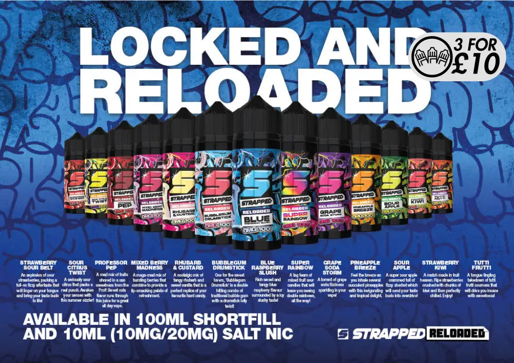 Strapped Reloaded - Nic-Salts - Next Day Delivery - ASAP VAPE