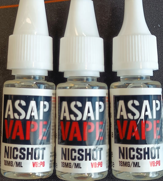 Nic-Shots - Asap Vape - ASAP VAPE
