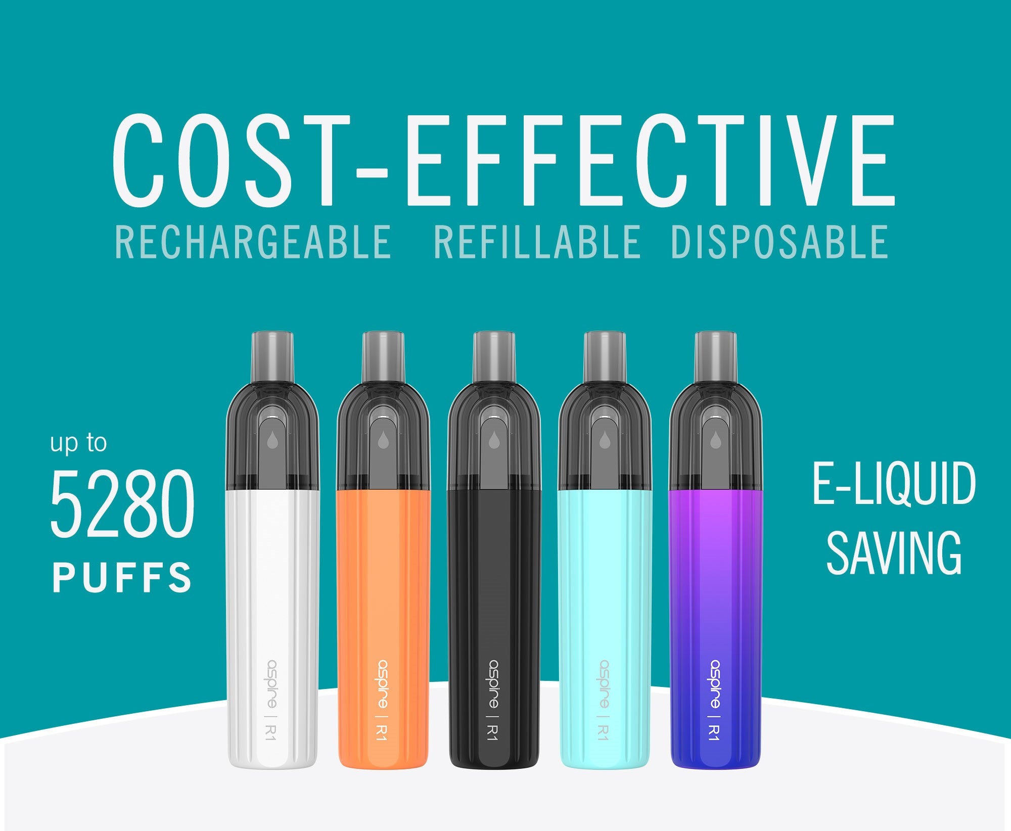 Aspire R1 Disposable Vape Kit, Free E-Liquid & UK Delivery