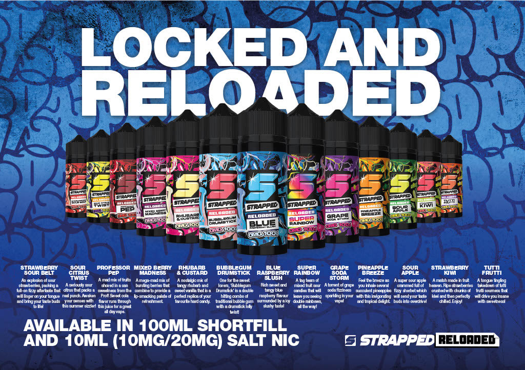 Strapped Reloaded - 100ML Shortfills - Next Day Delivery - ASAP VAPE