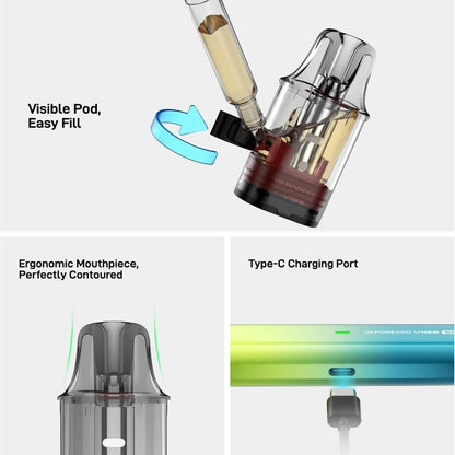 Vaporesso - VIBE Replacement Pods - 0.6Ohm/0.8ohm