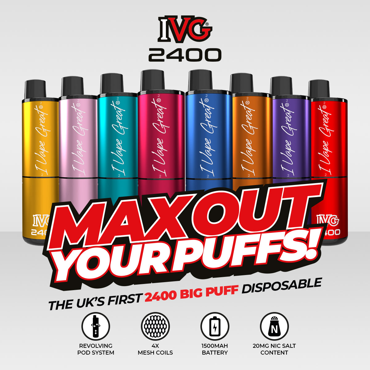 IVG - 2400Puff Disposable - ASAP VAPE