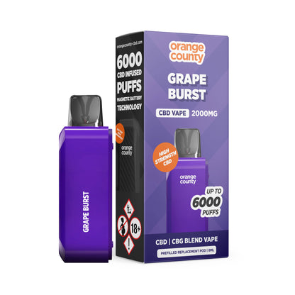 Orange County CBD/CBG  2000MG Pods - Replacement Pods