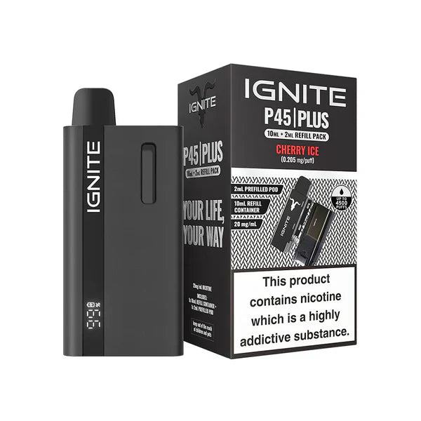 Ignite P45 Plus Kit - Pre-Filled Pod Kits ASAP VAPE Ignite P45 Plus Kit - Pre-Filled Pod Kits ASAP VAPE