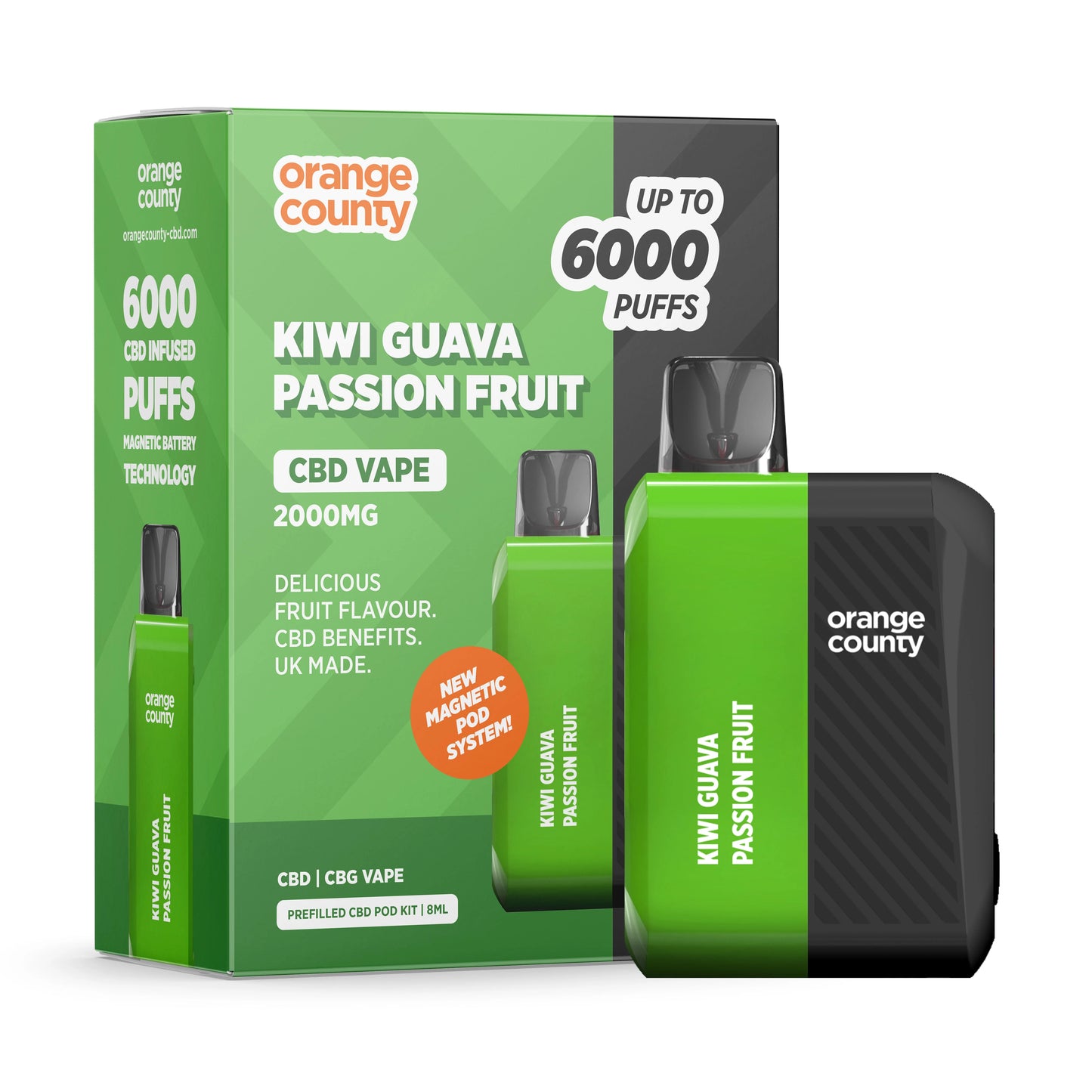 Orange County CBD/CBG 2000MG Kit - Closed-Pod System
