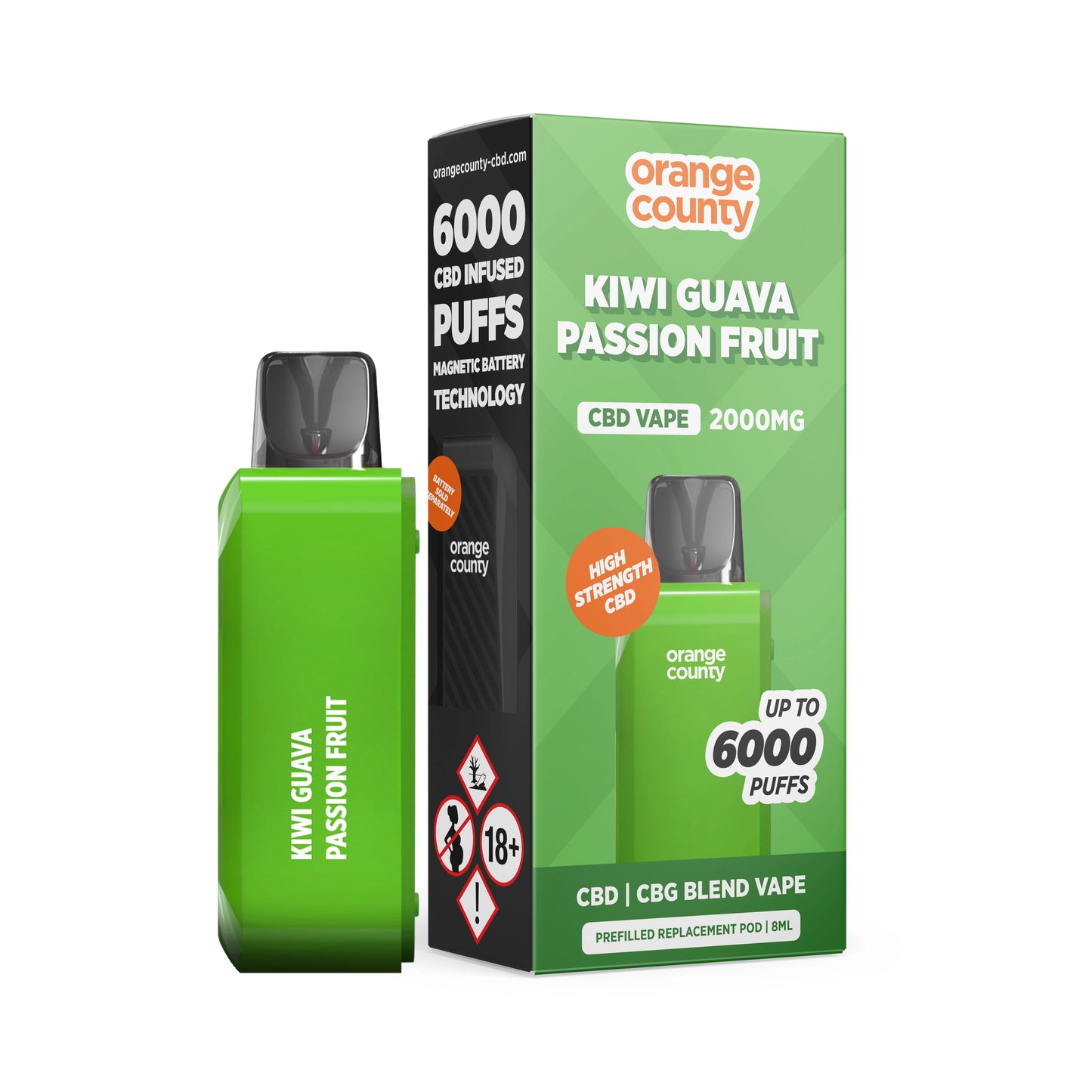 Orange County CBD/CBG  2000MG Pods - Replacement Pods