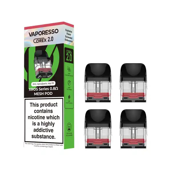 Vaporesso - XROS Replacement Pods - 0.6Ohm/0.8ohm/1.0Ohm/1.2Ohm