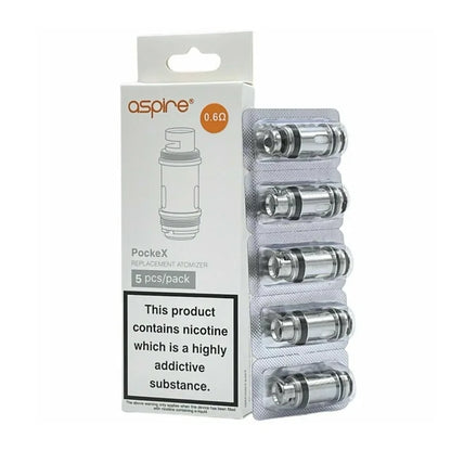 Aspire PockeX 0.6 / 1.2 Ohm Coil - Next Day Delivery - ASAP VAPE