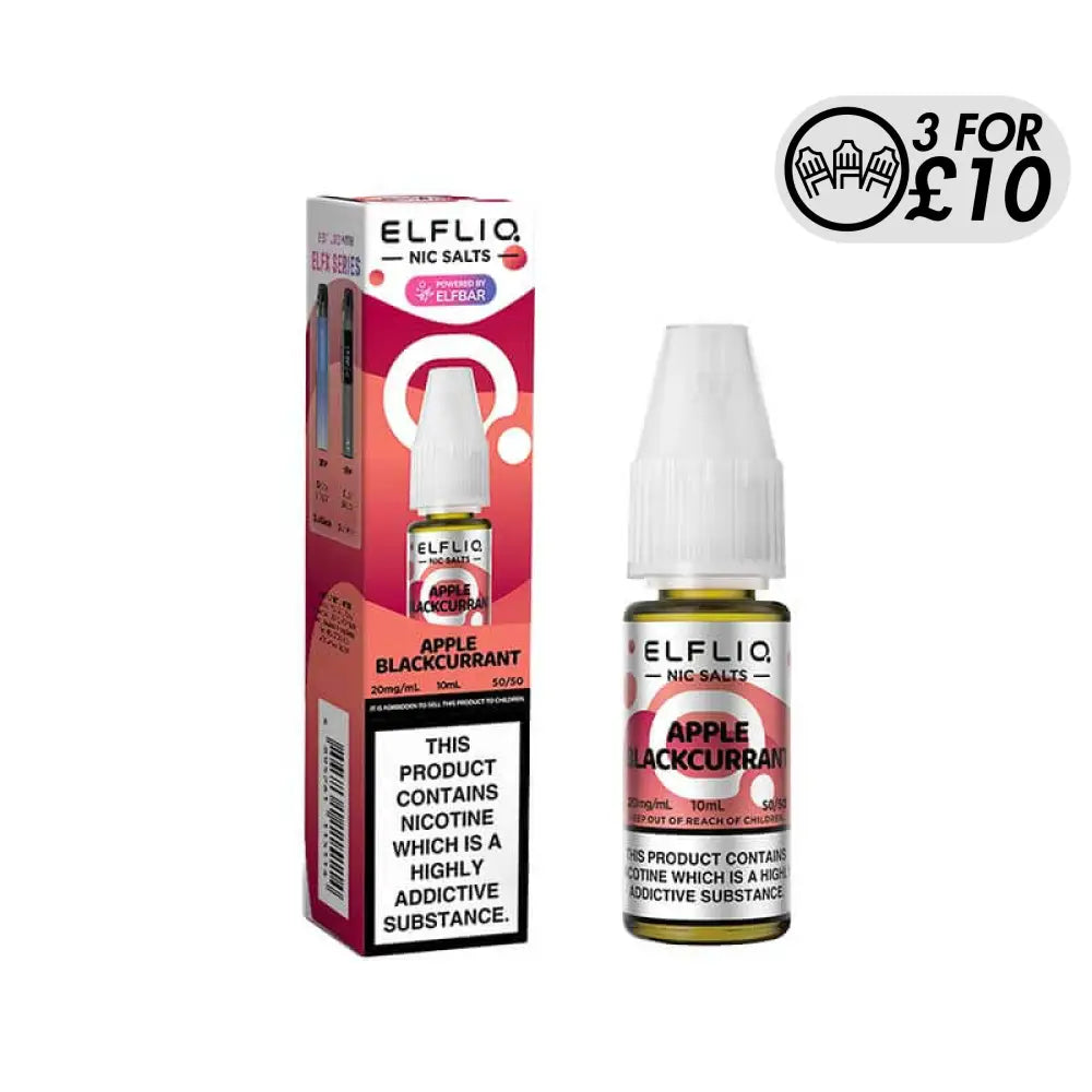 Elfliq E-Liquid - Nic-Salts Apple Blackcurrant / 10MG Nic-Salts