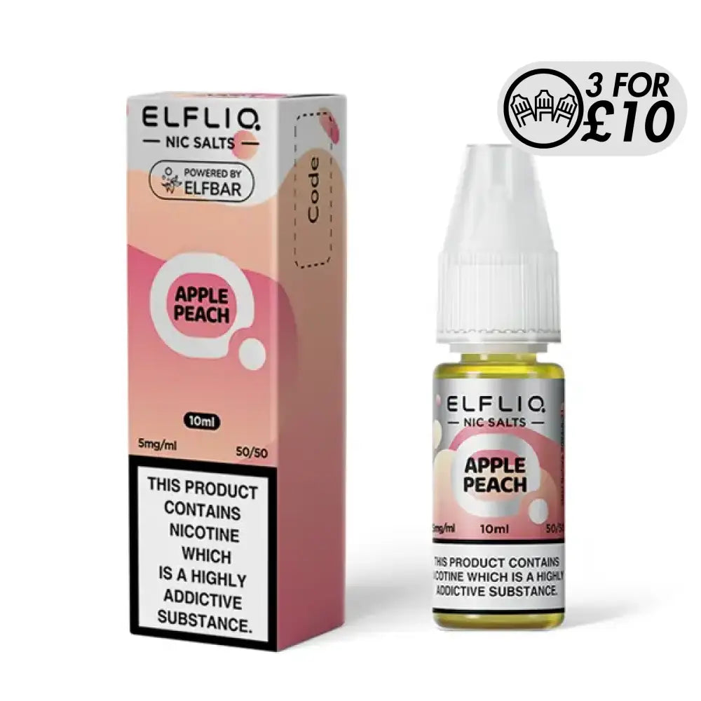 Elfliq E-Liquid - Nic-Salts Apple Peach / 10MG Nic-Salts
