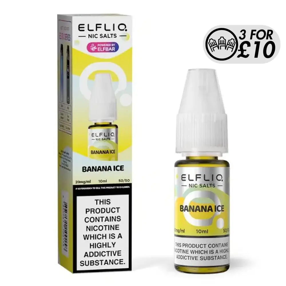 Elfliq E-Liquid - Nic-Salts Banana Ice / 10MG Nic-Salts