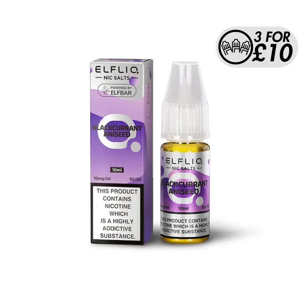 Elfliq E-Liquid - Nic-Salts Blackcurrant Aniseed / 10MG Nic-Salts